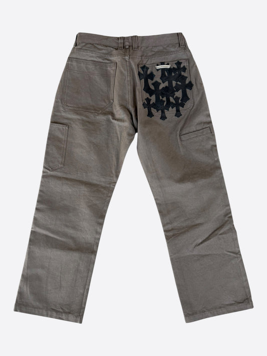 Chrome Hearts Brown & Black Cross Patch Carpenter Pants