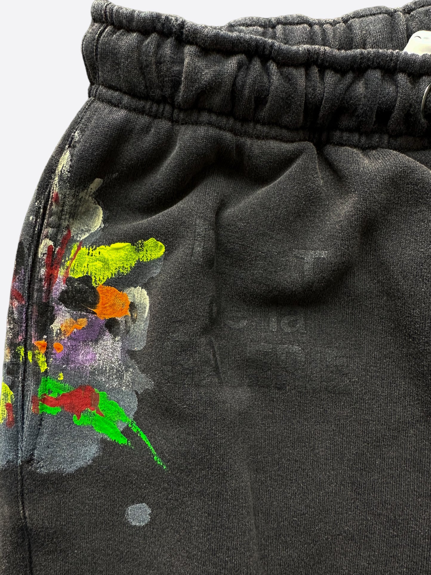 Gallery Dept Lanvin Washed Black Paint Splatter Sweatpants