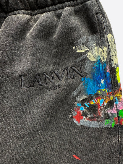 Gallery Dept Lanvin Washed Black Paint Splatter Sweatpants