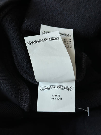 Chrome Hearts Navy & Red Triple Cross Patch Paper Jam Hoodie