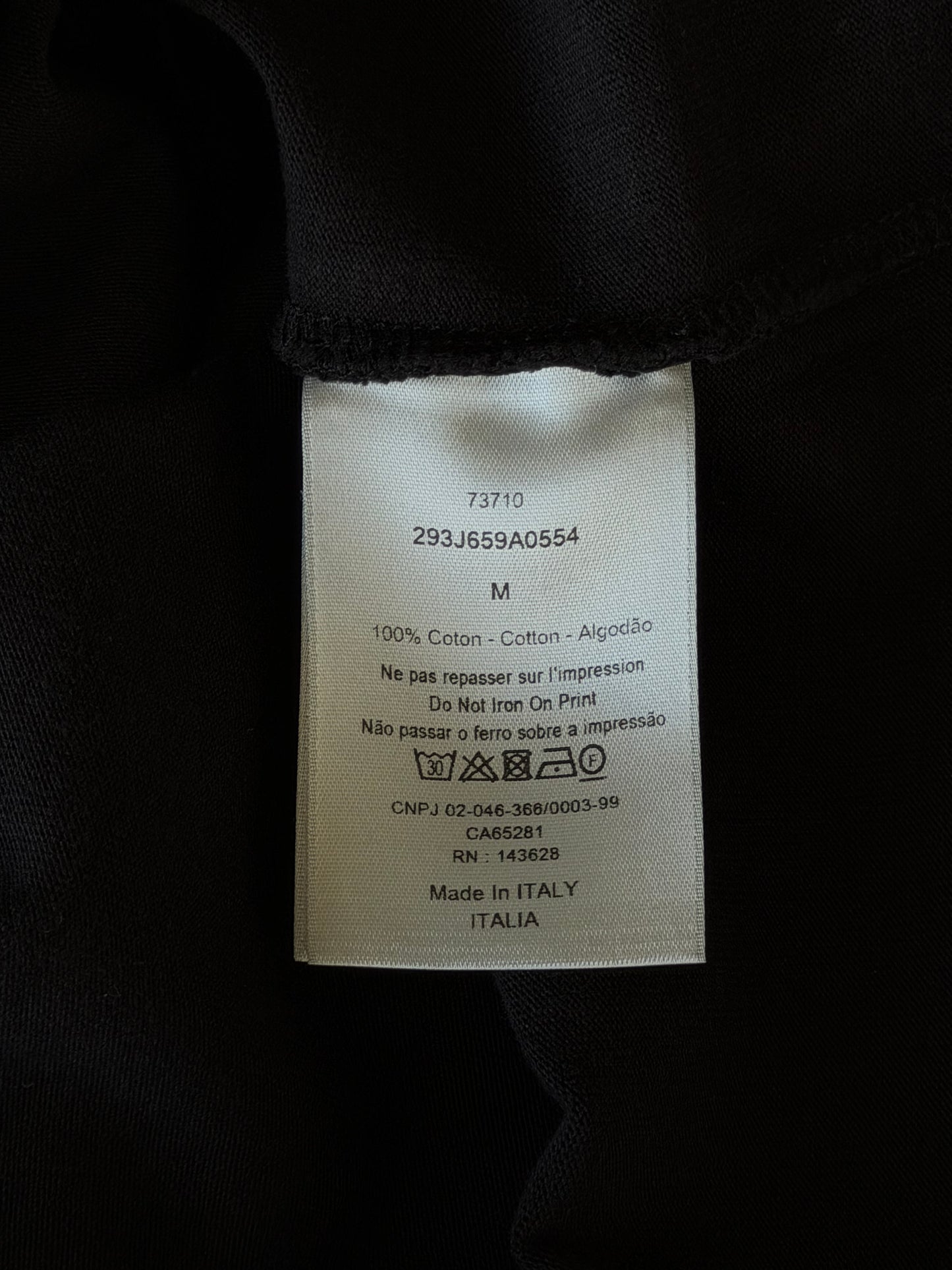 Dior Black & Silver 47 Logo T-Shirt