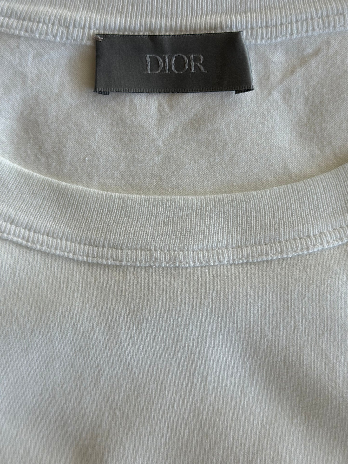Dior White CD Icon Embroidered T-Shirt