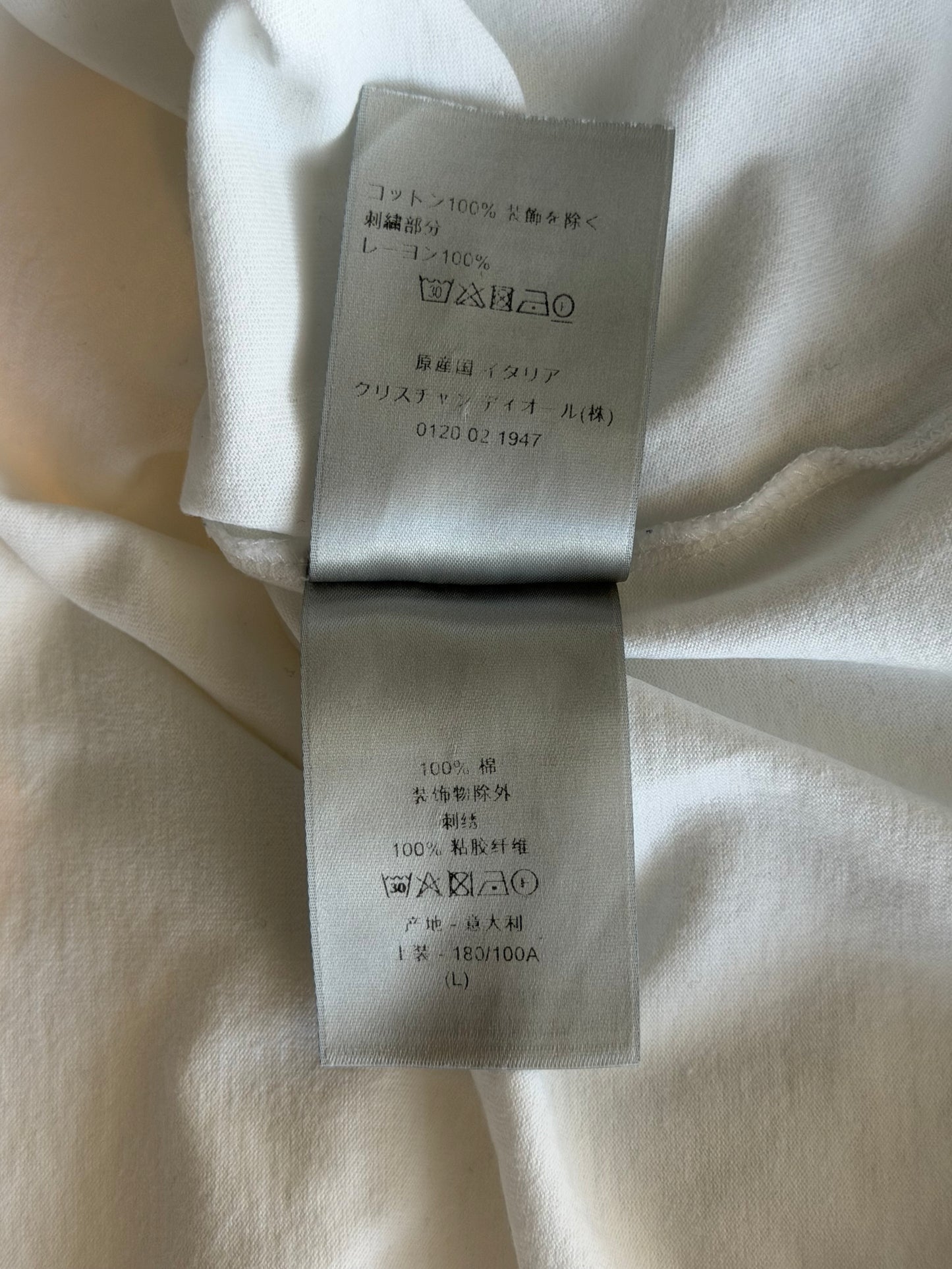Dior White CD Icon Embroidered T-Shirt