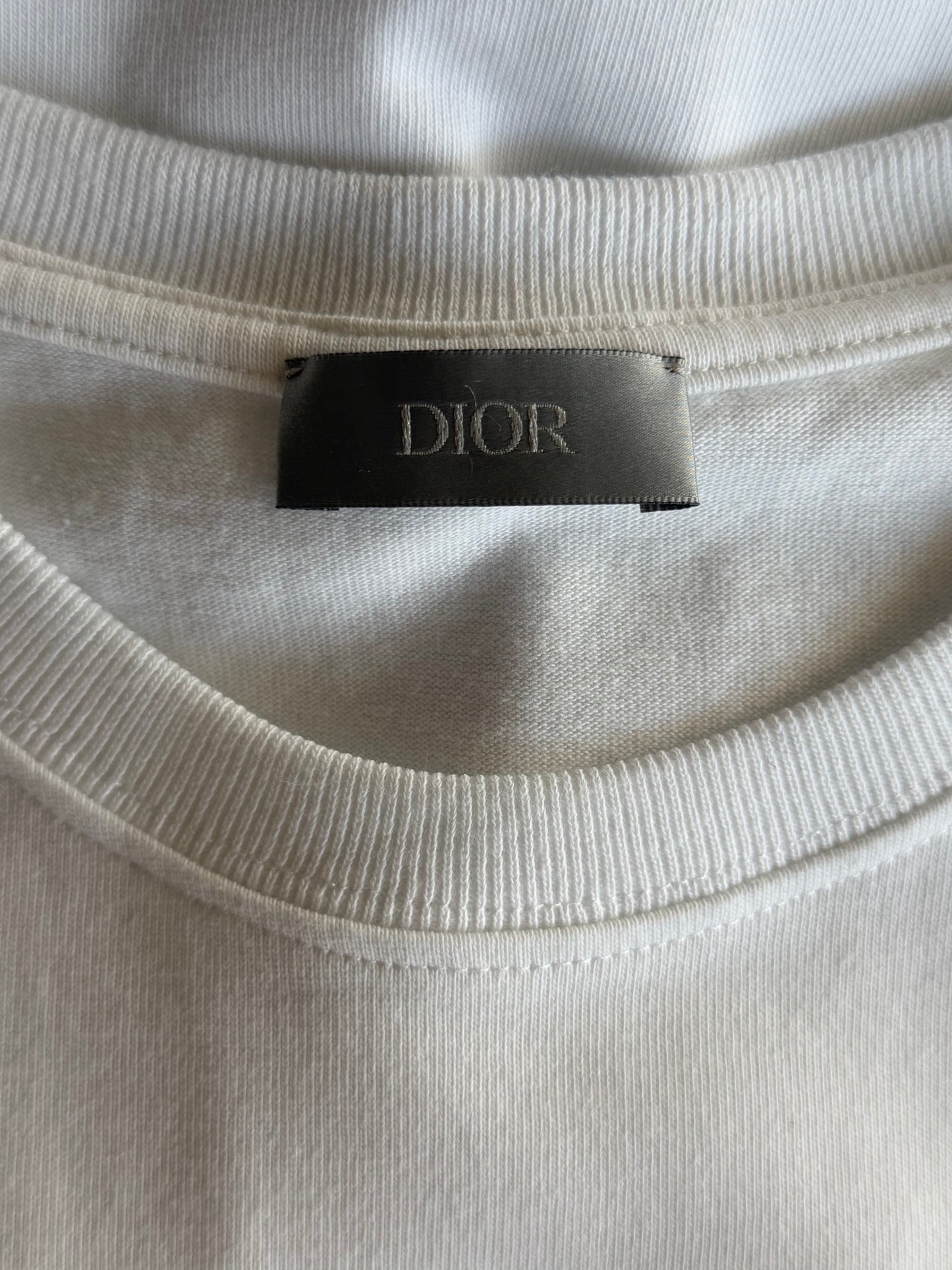 Dior White CD Icon Embroidered T-Shirt
