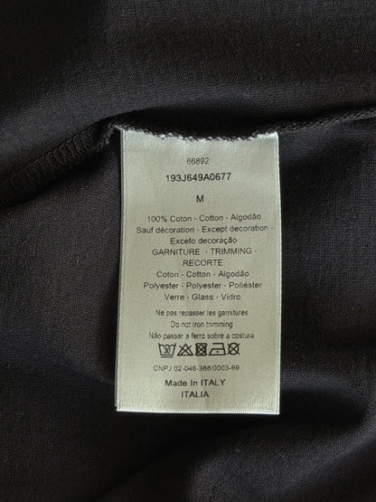 Dior Kenny Scharf Black & Green Embroidered Logo T-Shirt