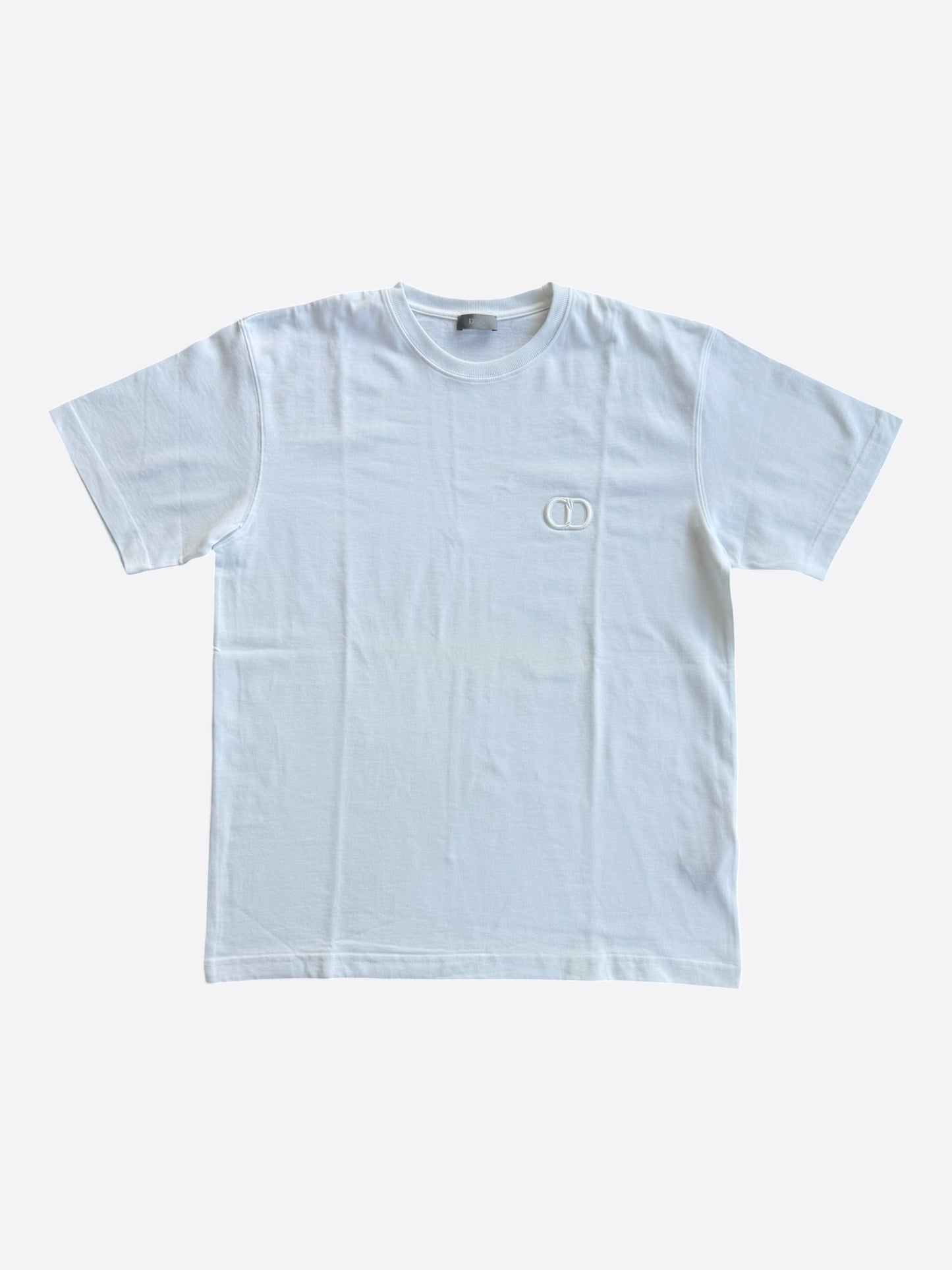 Dior White CD Icon Embroidered T-Shirt