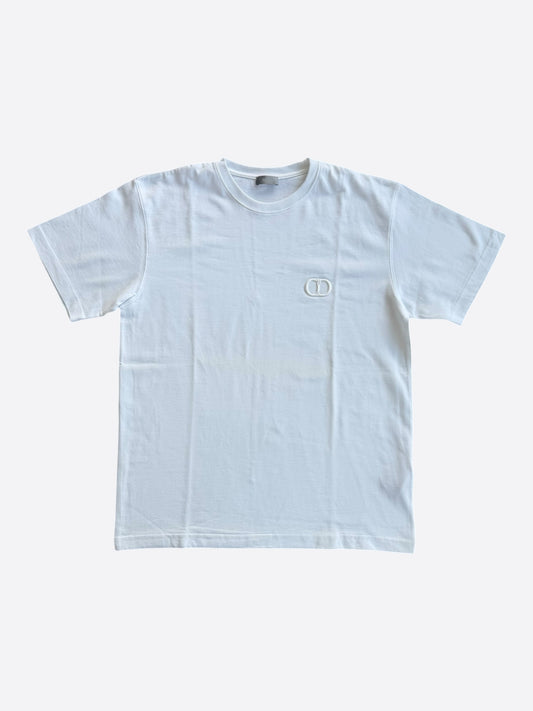 Dior White CD Icon Embroidered T-Shirt