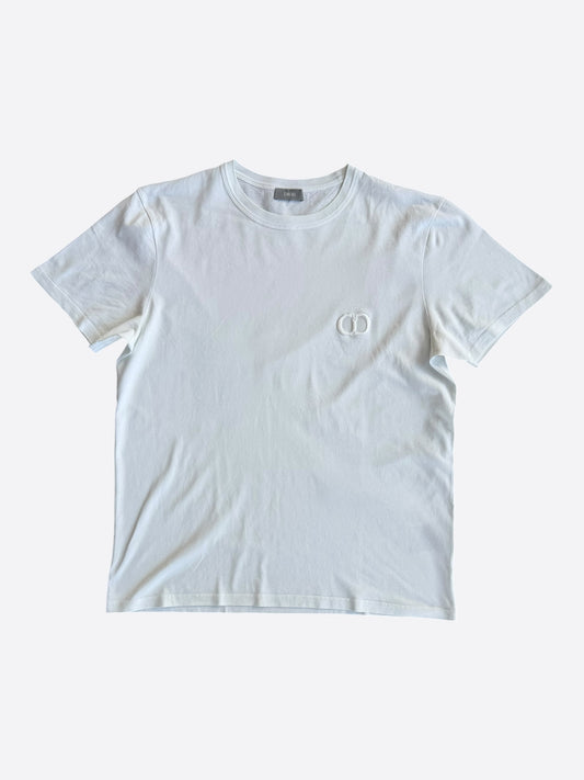 Dior White CD Icon Embroidered T-Shirt