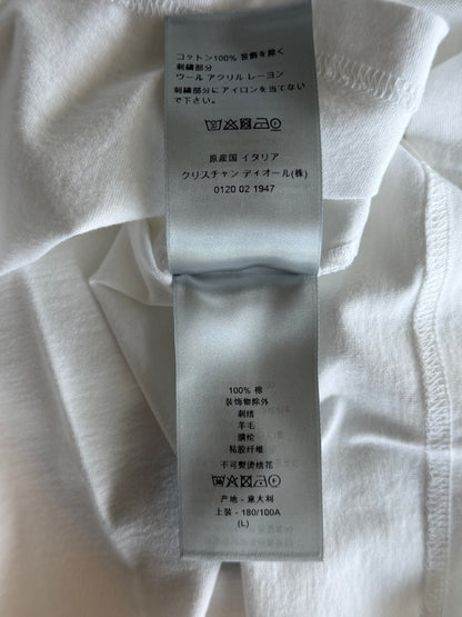 Dior White & Grey Atelier Embroidered Logo T-Shirt