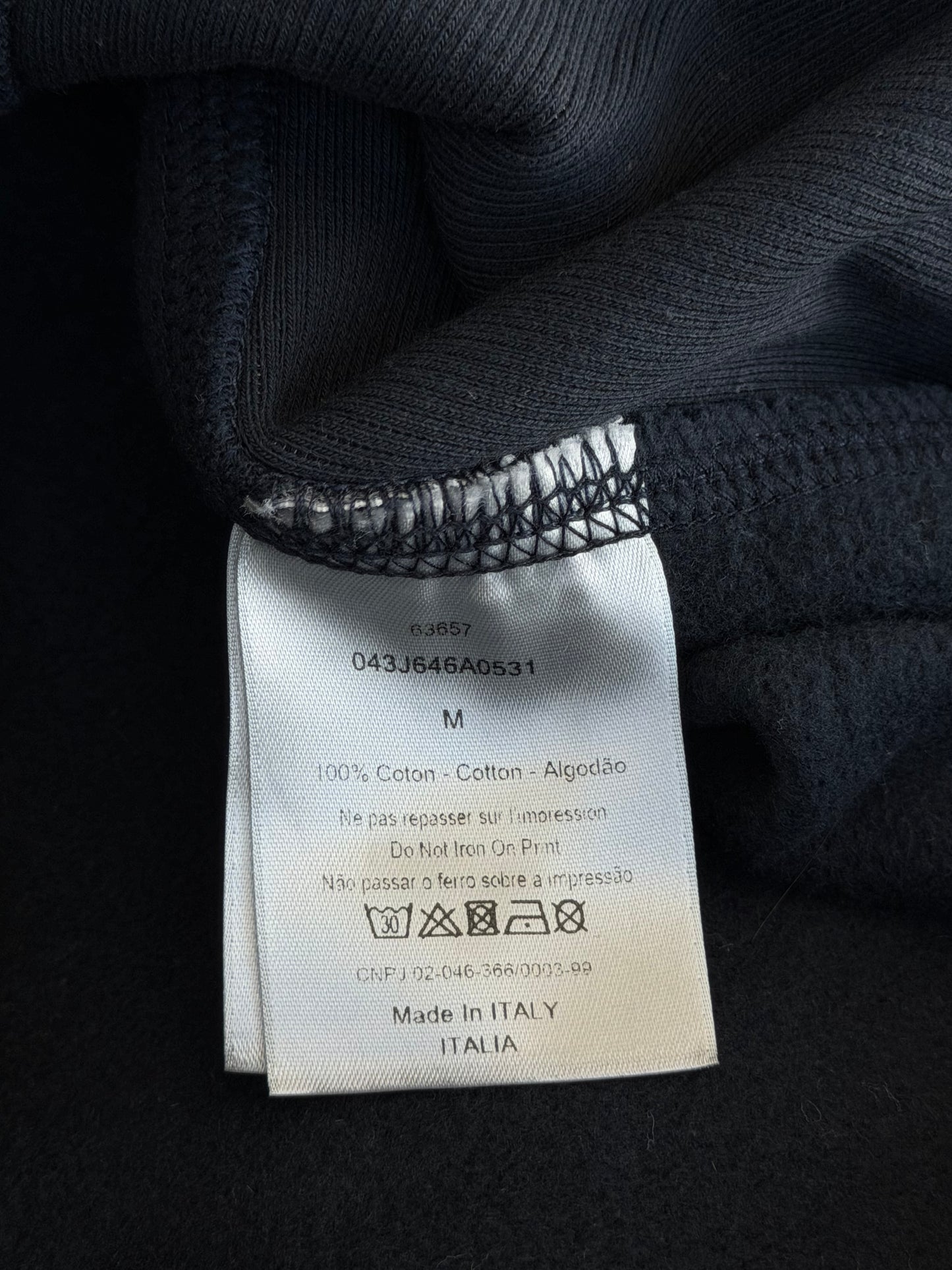 Dior Faded Black & White Atelier Logo Hoodie