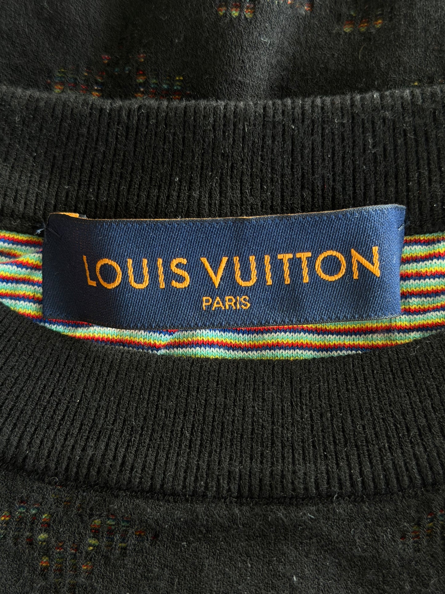 Louis Vuitton Black & Multicolor Monogram Sweater
