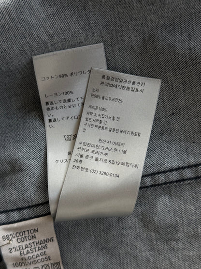 Dior Dark Blue Oblique Velour Button Up Shirt