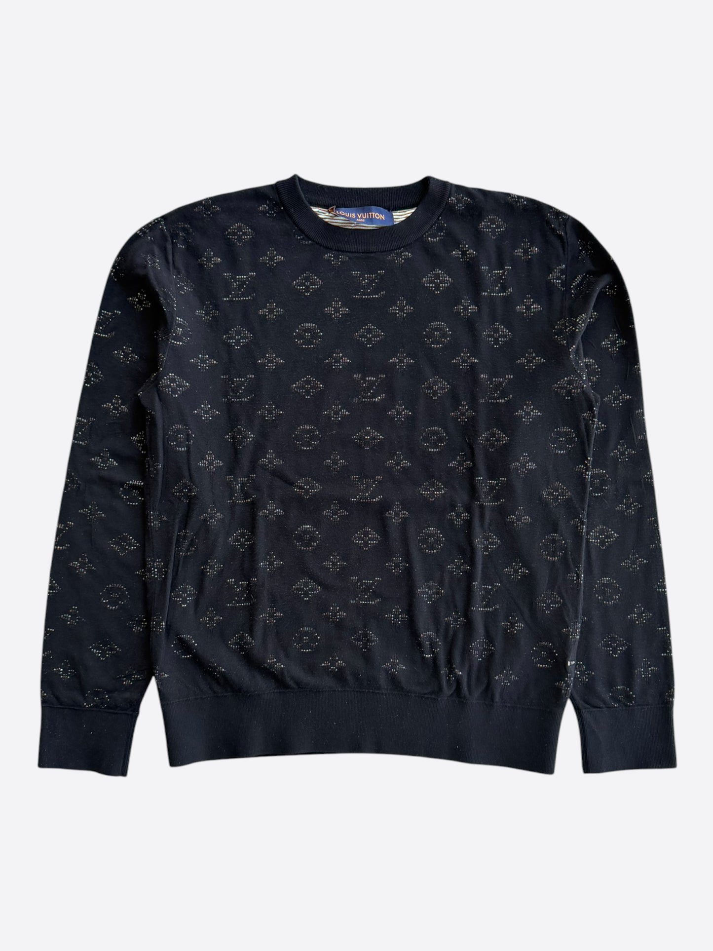 Louis Vuitton Black & Multicolor Monogram Sweater
