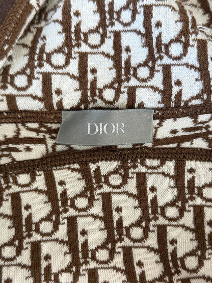 Dior Brown Oblique Zip Up Hoodie