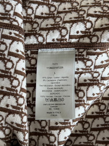 Dior Brown Oblique Zip Up Hoodie