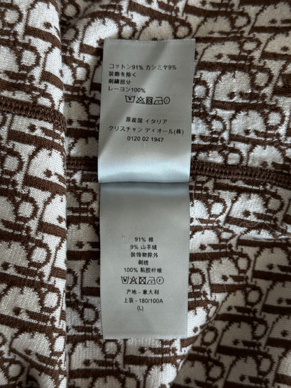 Dior Brown Oblique Zip Up Hoodie