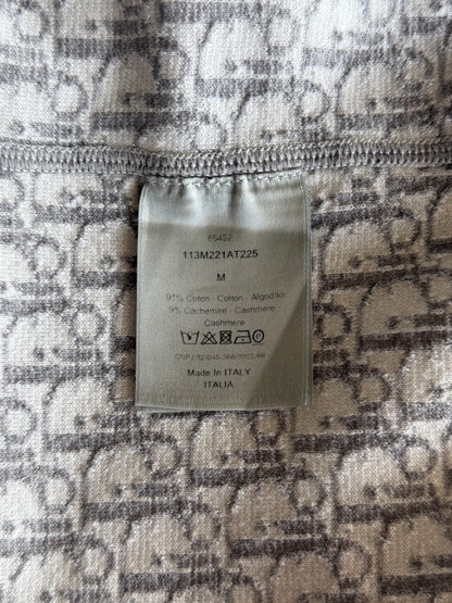 Dior White Oblique Zip Up Hoodie