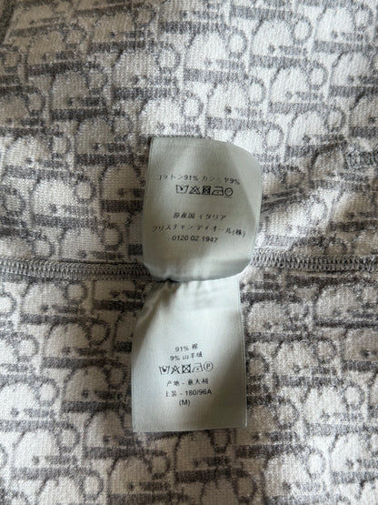 Dior White Oblique Zip Up Hoodie