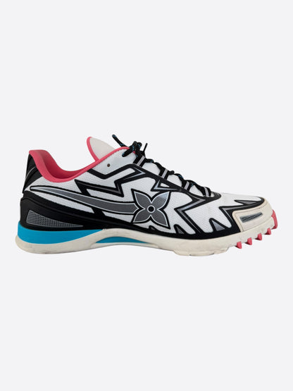 Louis Vuitton White & Multicolor Sprint Sneakers