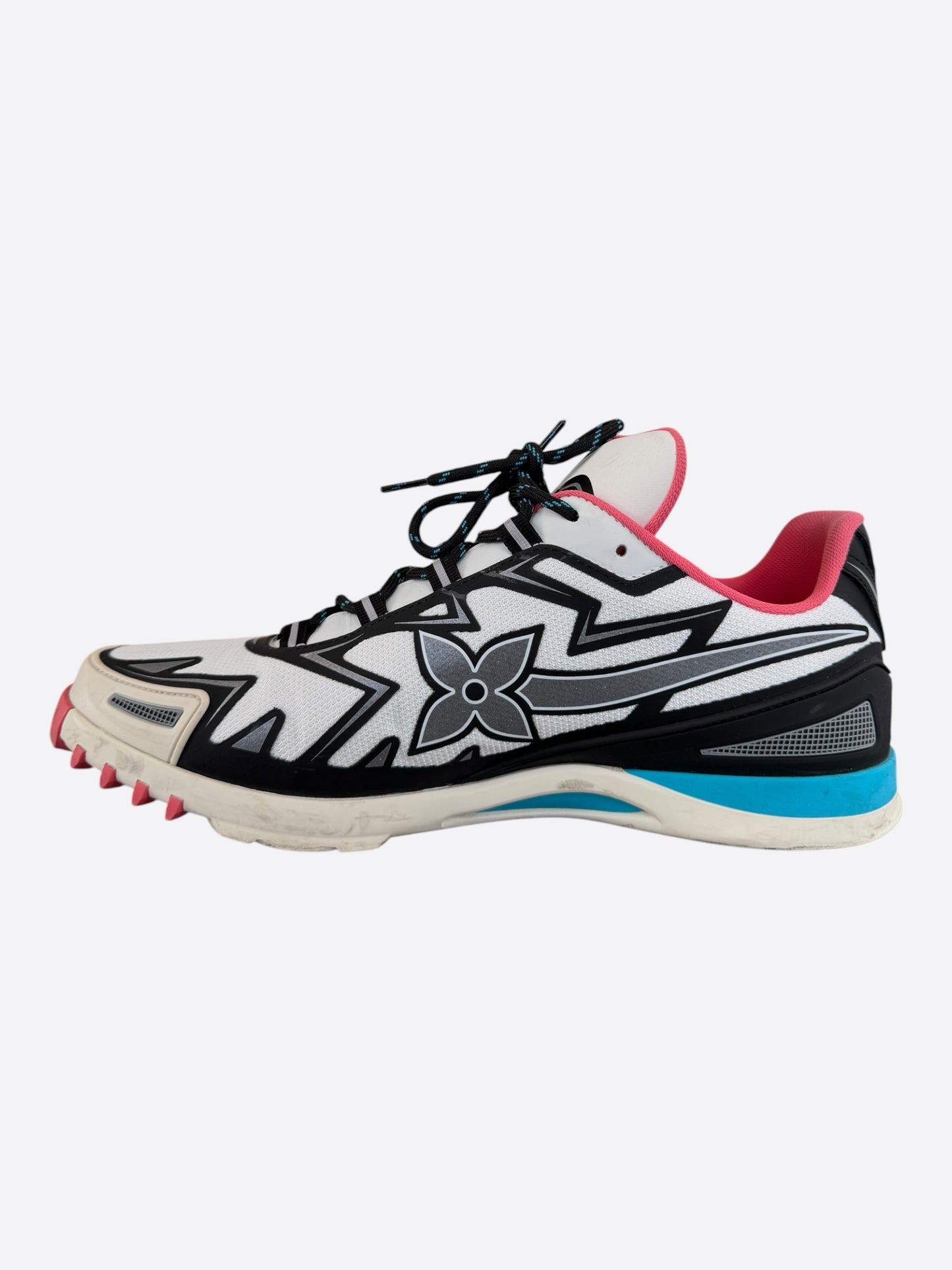 Louis Vuitton White & Multicolor Sprint Sneakers