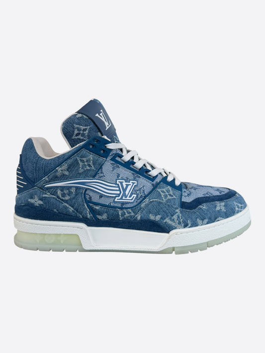 Louis Vuitton Denim Monogram Mid Top Trainers