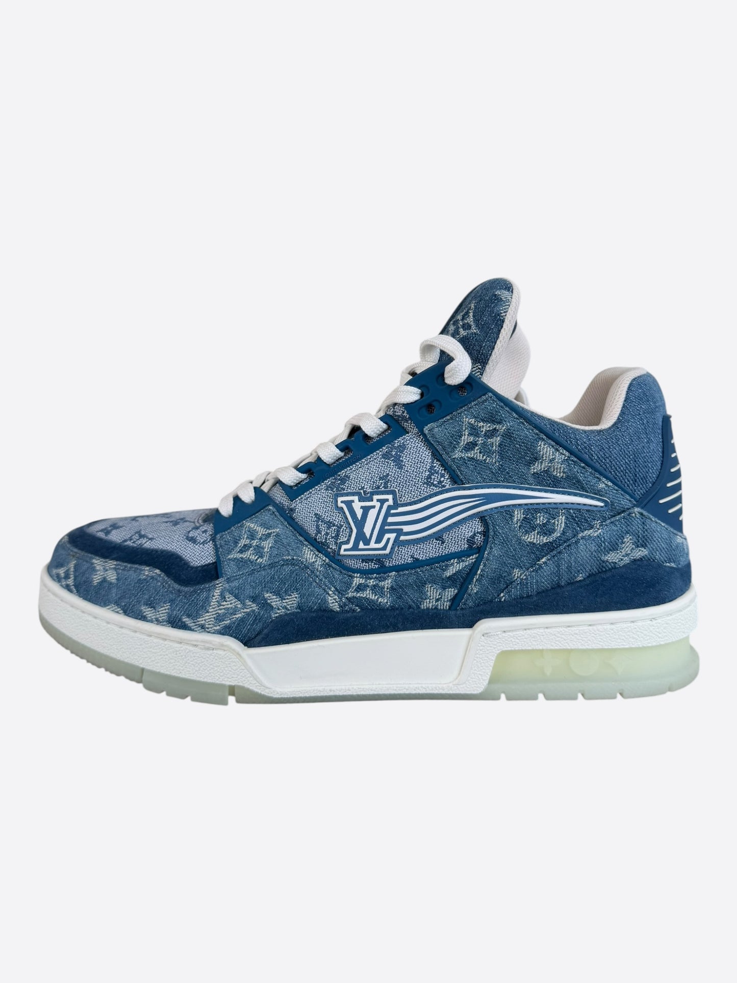 Louis Vuitton Denim Monogram Mid Top Trainers