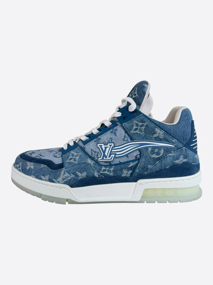 Louis Vuitton Denim Monogram Mid Top Trainers