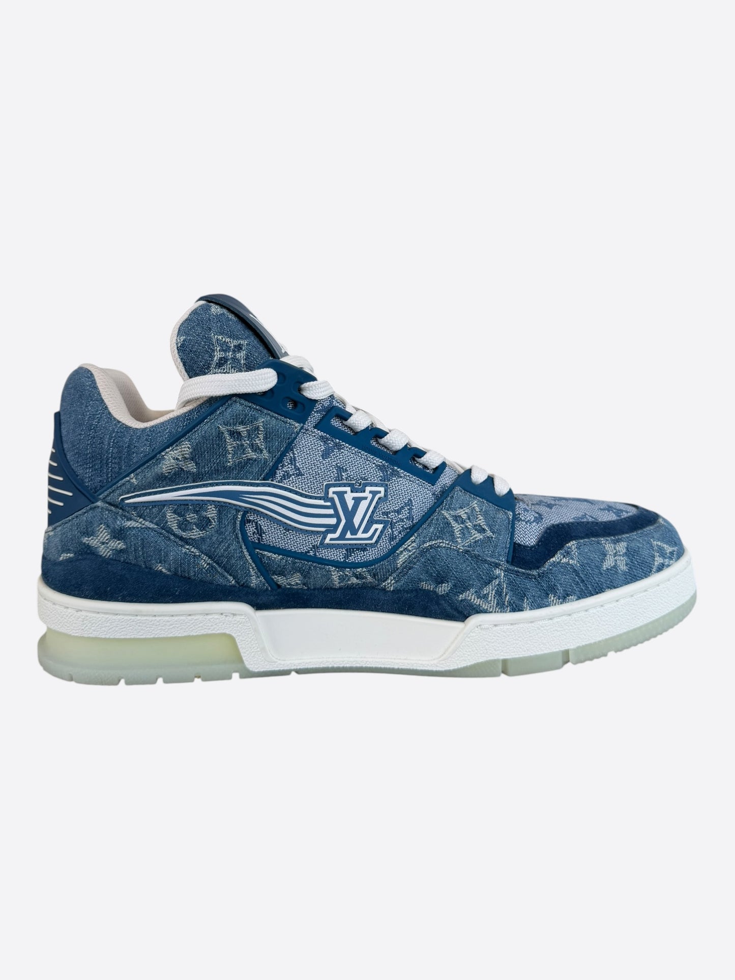 Louis Vuitton Denim Monogram Mid Top Trainers