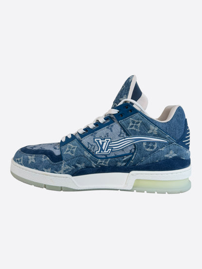 Louis Vuitton Denim Monogram Mid Top Trainers