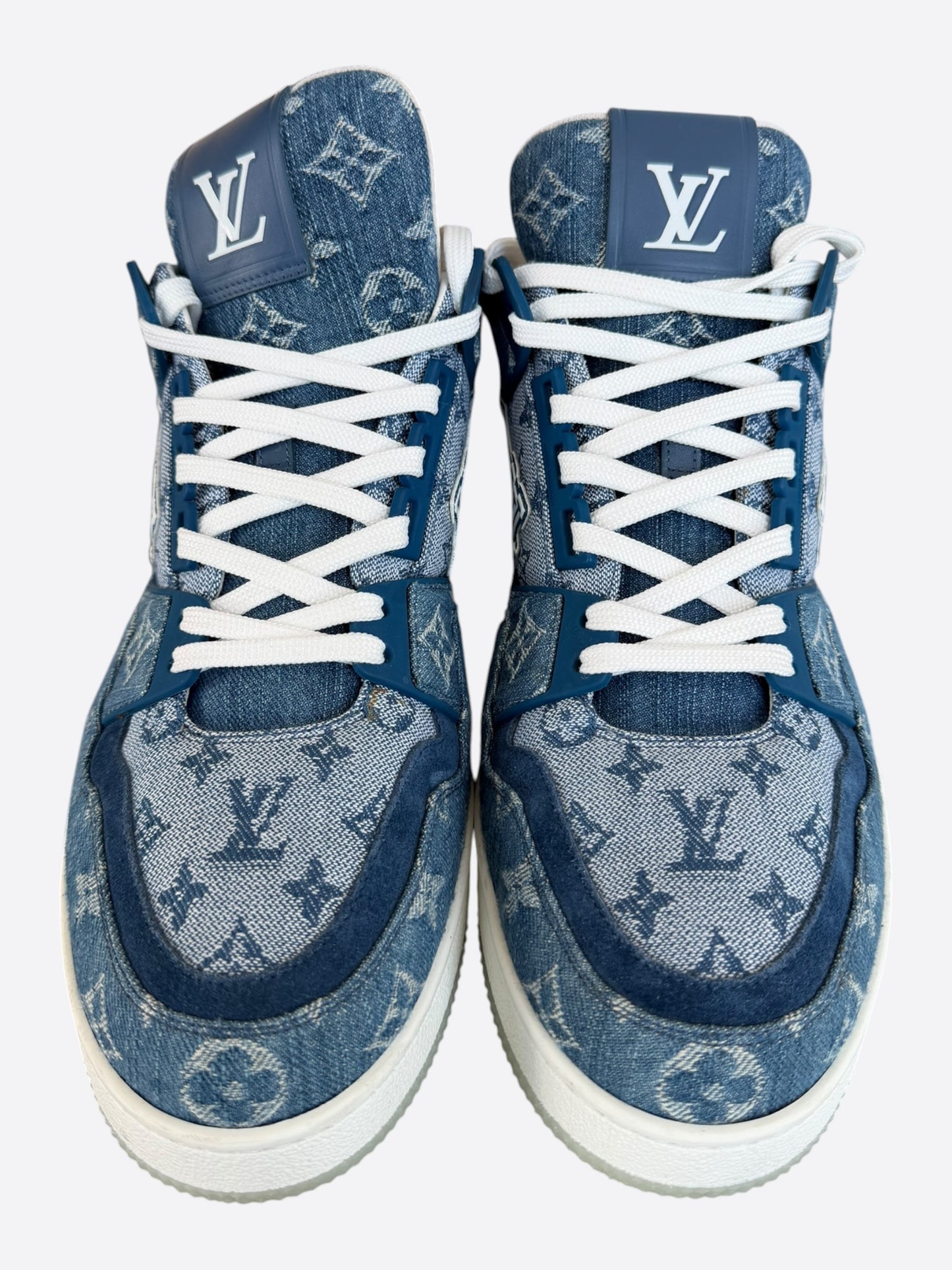 Louis Vuitton Denim Monogram Mid Top Trainers