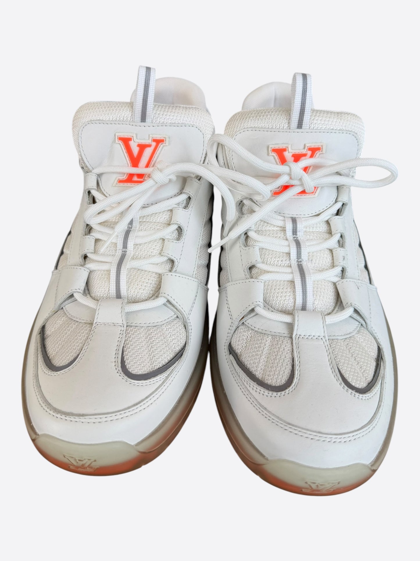 Louis Vuitton Lucien Clarke White & Orange 'A View' Sneakers