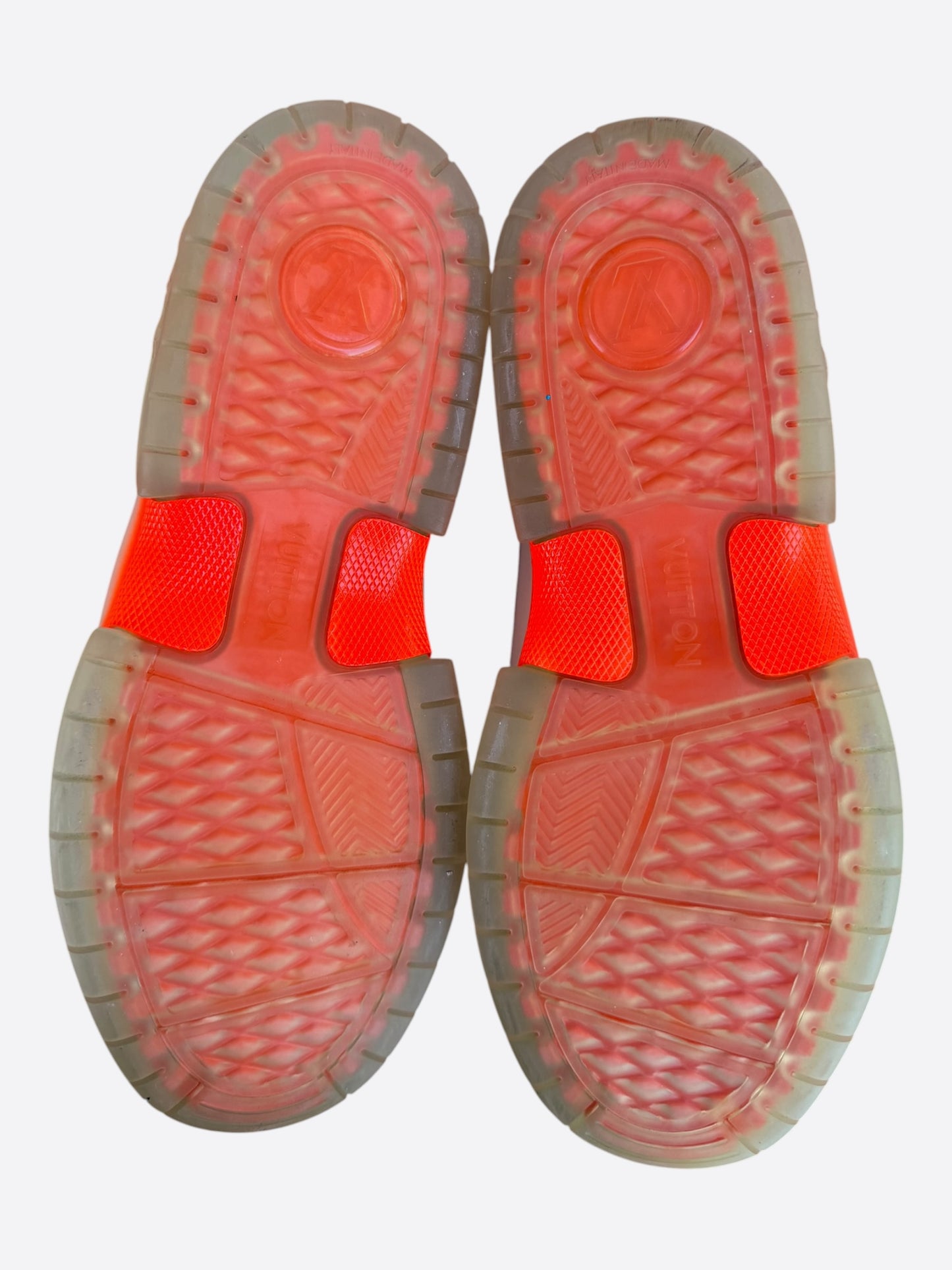 Louis Vuitton Lucien Clarke White & Orange 'A View' Sneakers