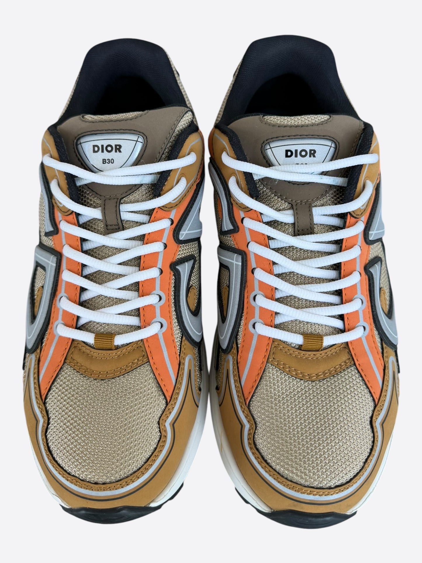 Dior Brown & Orange B30 Sneakers