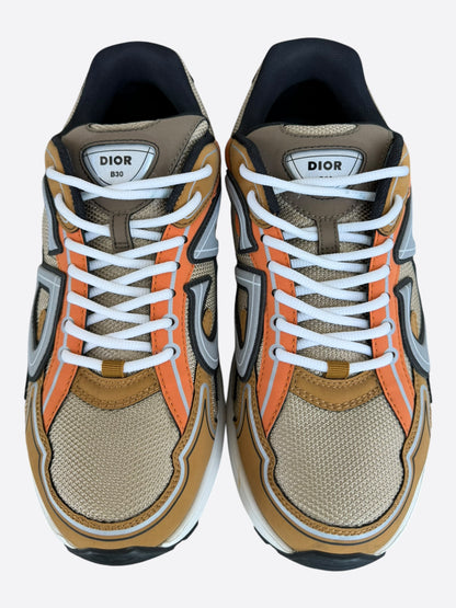 Dior Brown & Orange B30 Sneakers