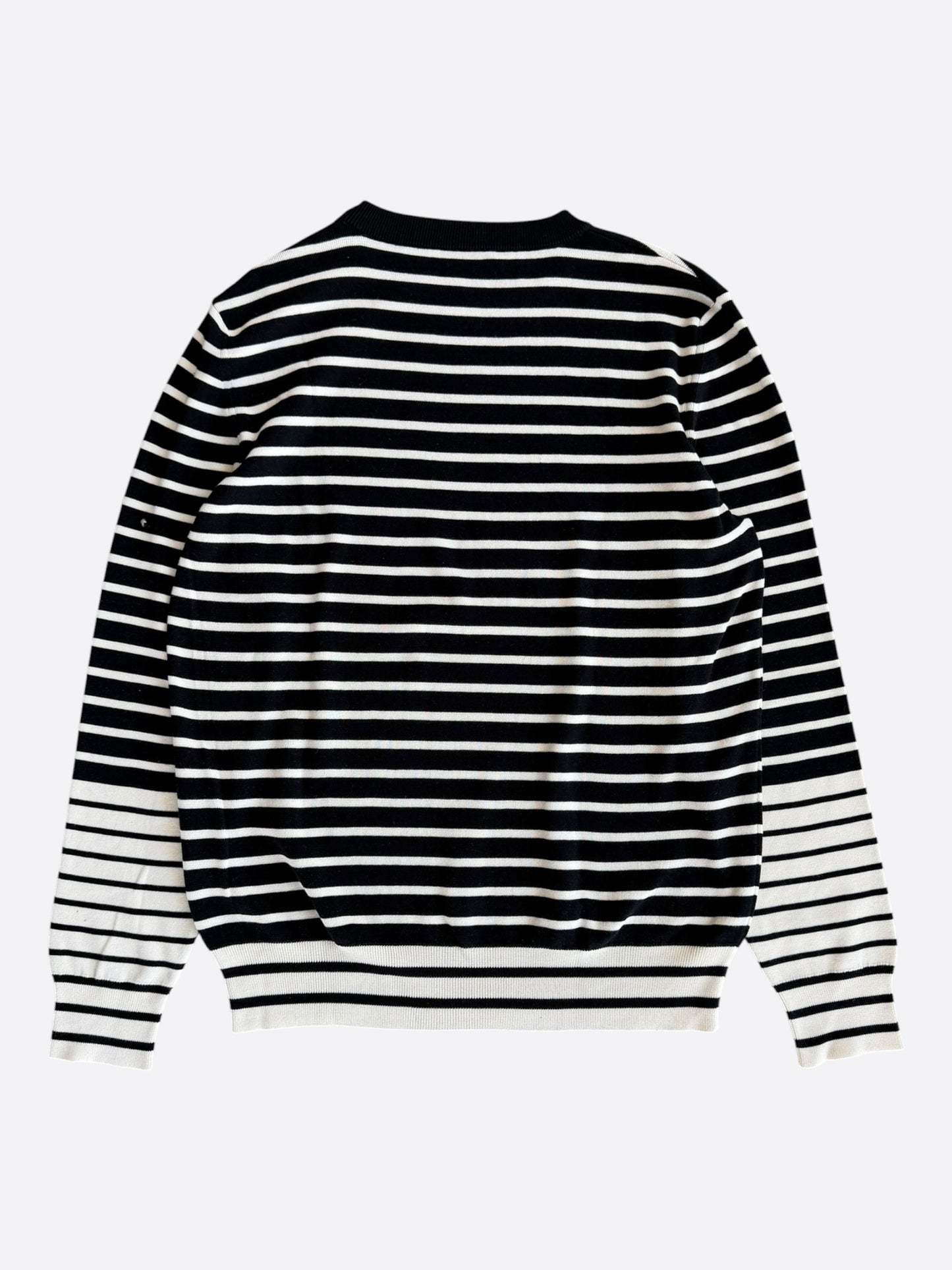 Dior Black & White Striped Logo Longsleeve T-Shirt