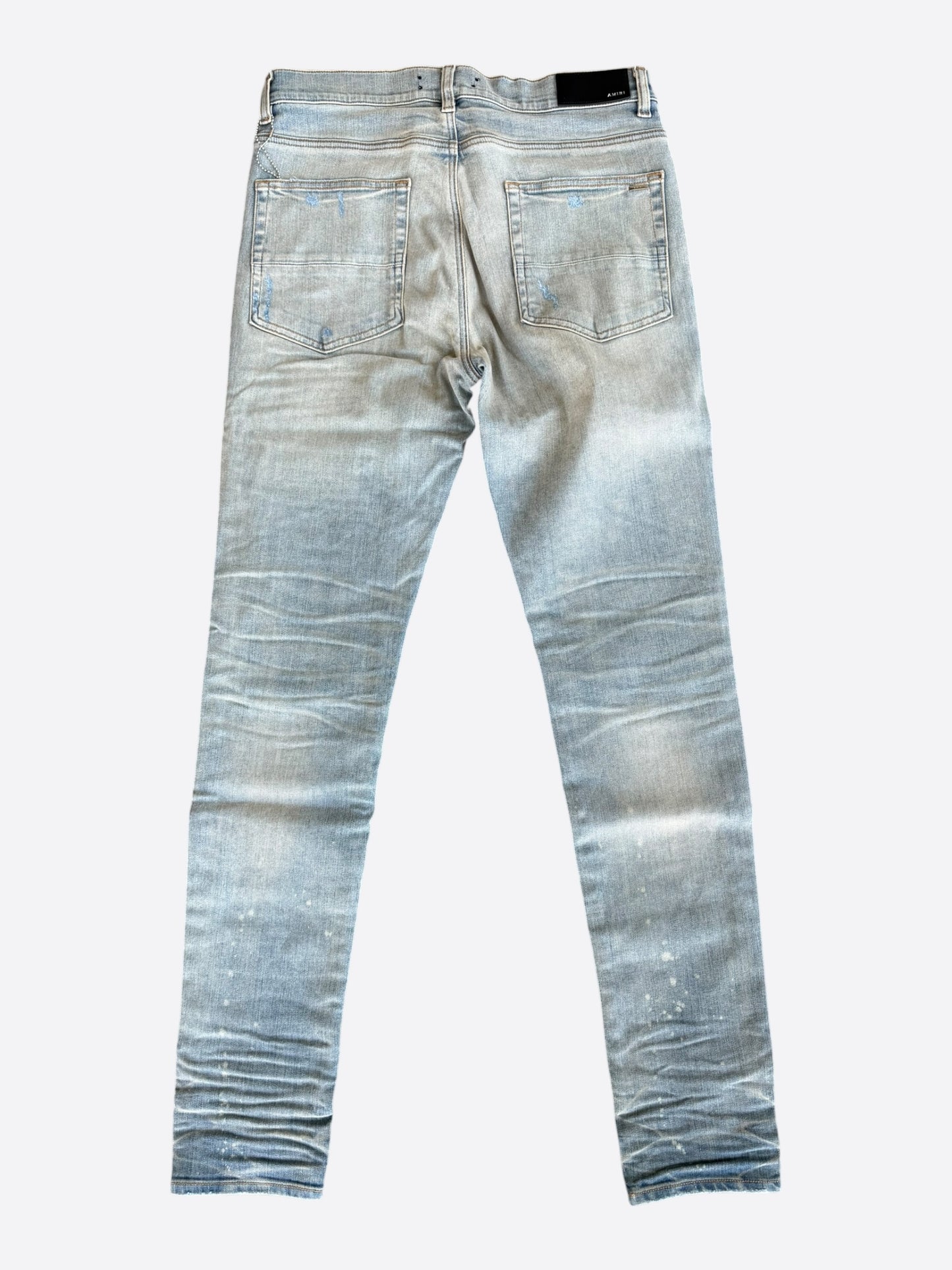 Amiri Clay Indigo & Tiger Patch Thrasher Jeans