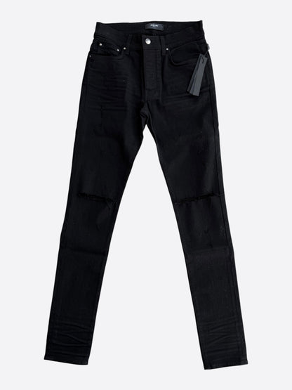 Amiri Black Slash Distressed Jeans