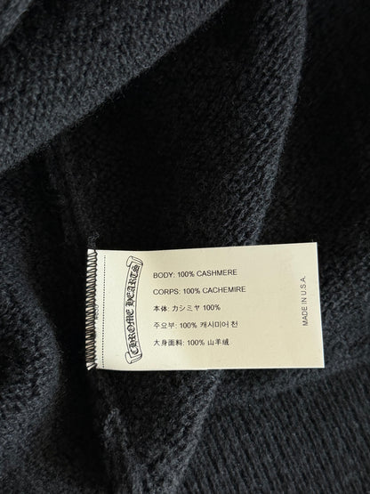 Chrome Hearts Black & White Floral Cashmere Hoodie
