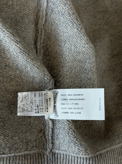 Chrome Hearts Grey & Black Embroidered Cashmere Zip Up Hoodie