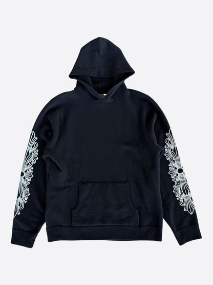 Chrome Hearts Black & White Floral Cashmere Hoodie