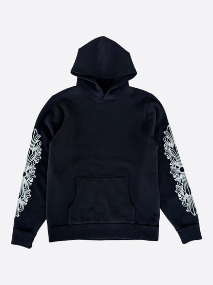 Chrome Hearts Black & White Floral Cashmere Hoodie