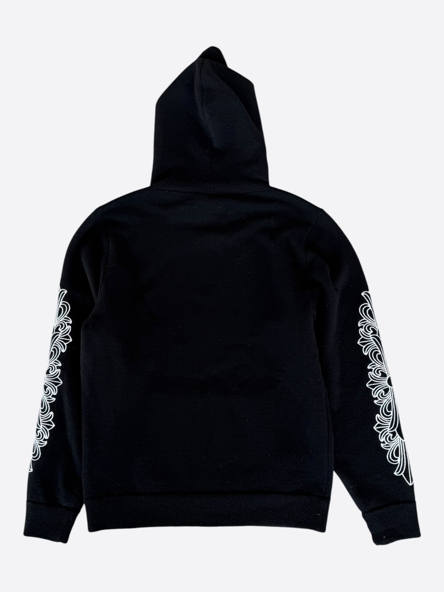 Chrome Hearts Black & White Floral Cashmere Hoodie
