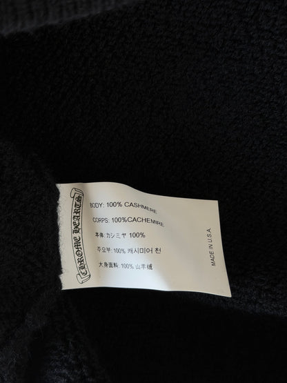 Chrome Hearts Black & Yellow Embroidered Cashmere Hoodie