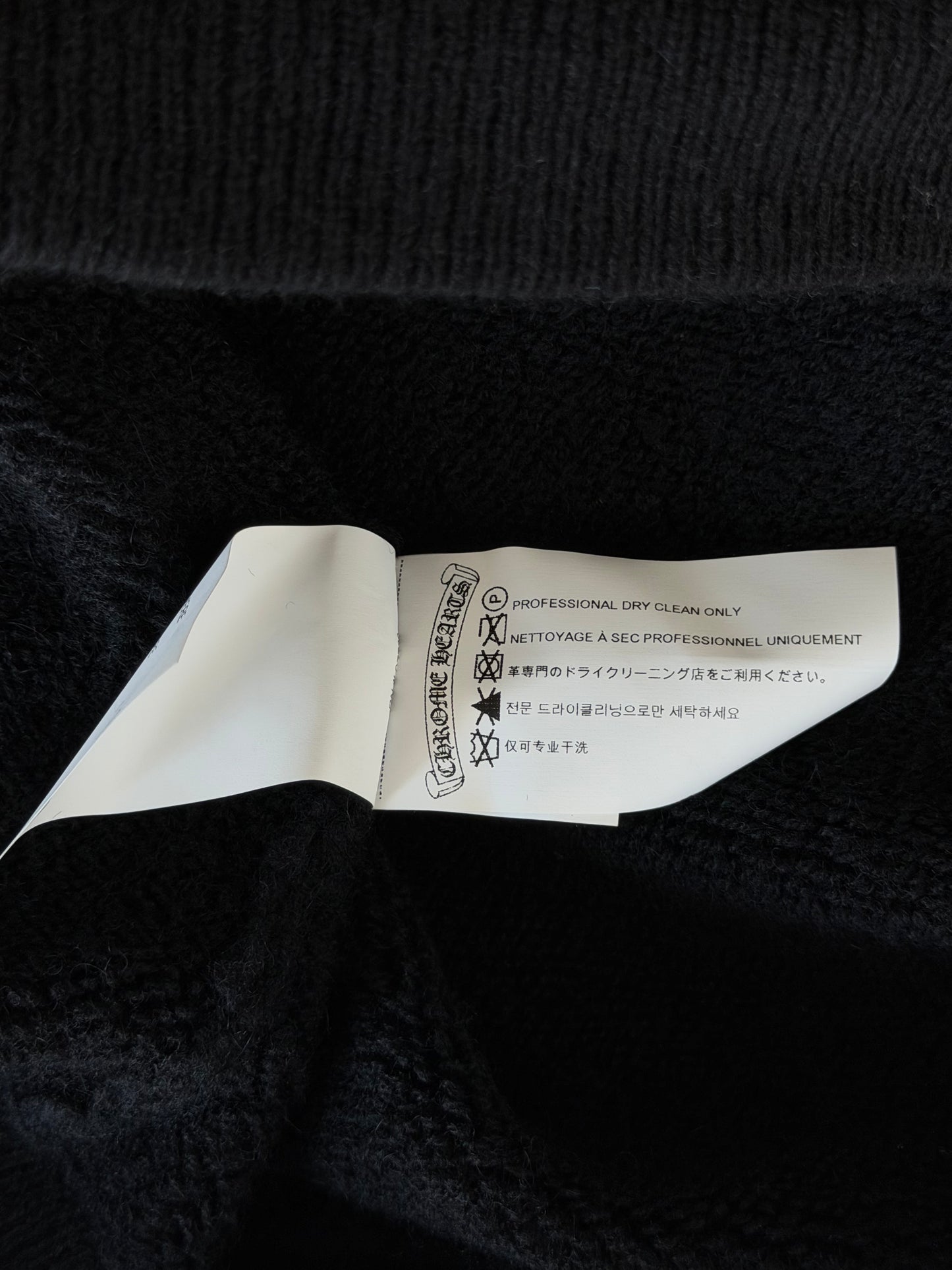 Chrome Hearts Black & Yellow Embroidered Cashmere Hoodie