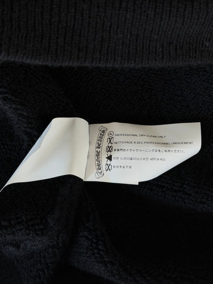 Chrome Hearts Black & Yellow Embroidered Cashmere Hoodie