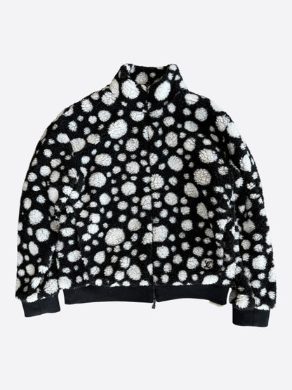 Louis Vuitton Yayoi Kusama Black & White Polka Dot Fleece Jacket