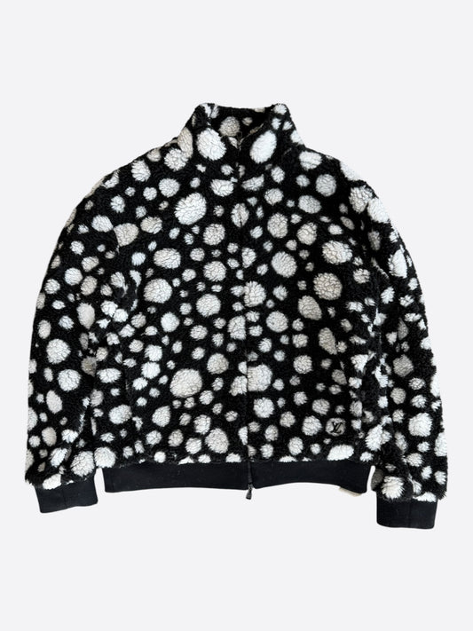 Louis Vuitton Yayoi Kusama Black & White Polka Dot Fleece Jacket