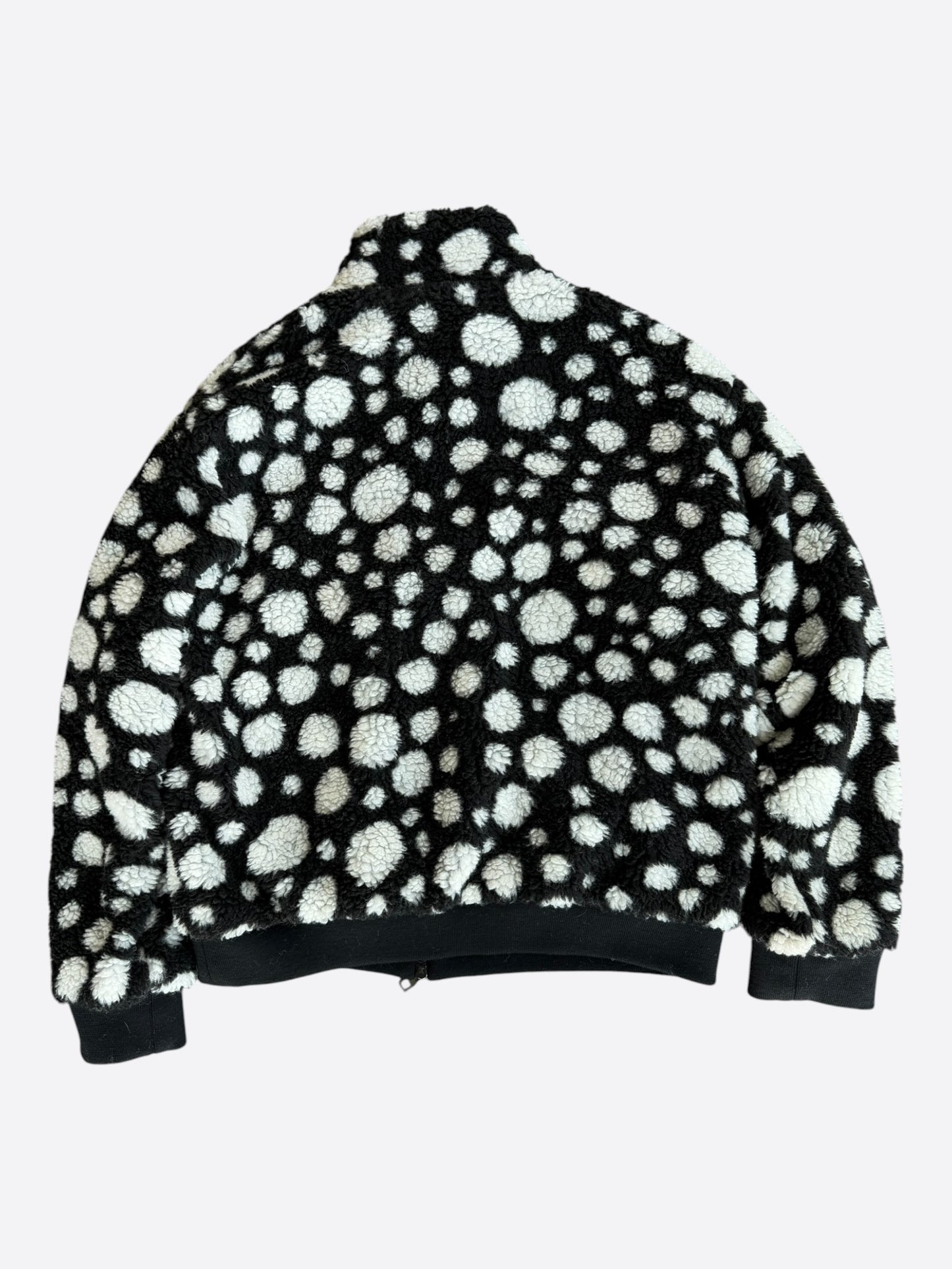 Louis Vuitton Yayoi Kusama Black & White Polka Dot Fleece Jacket