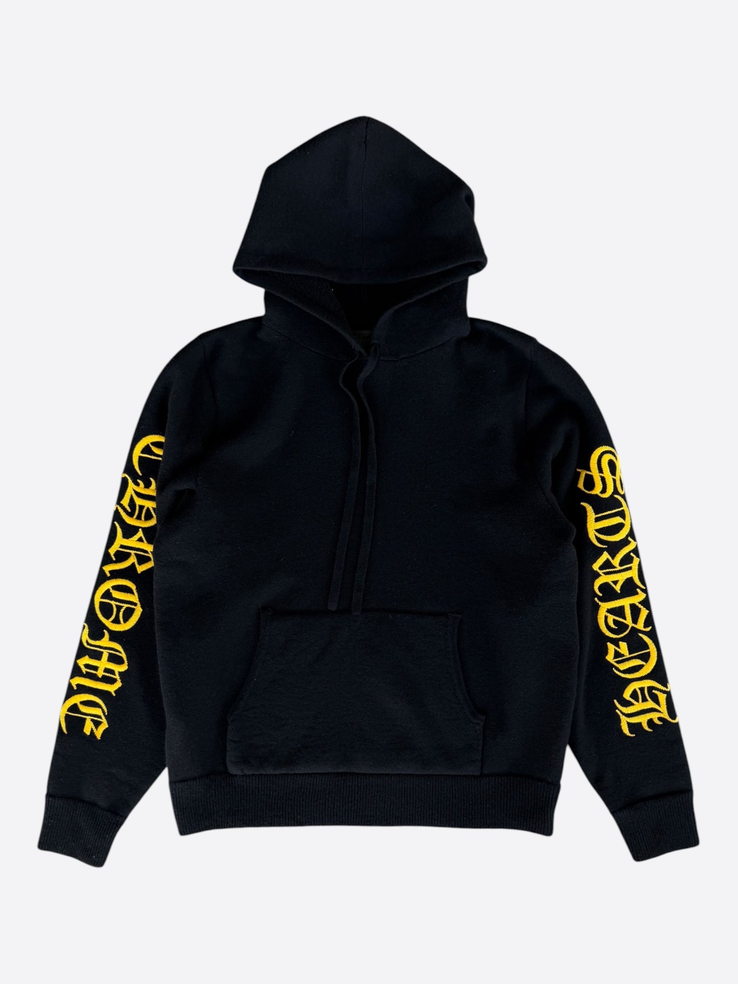 Chrome Hearts Black & Yellow Embroidered Cashmere Hoodie