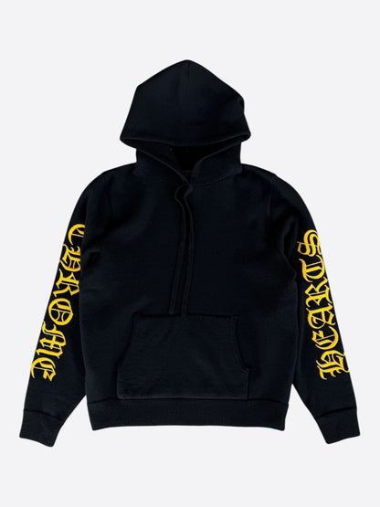 Chrome Hearts Black & Yellow Embroidered Cashmere Hoodie